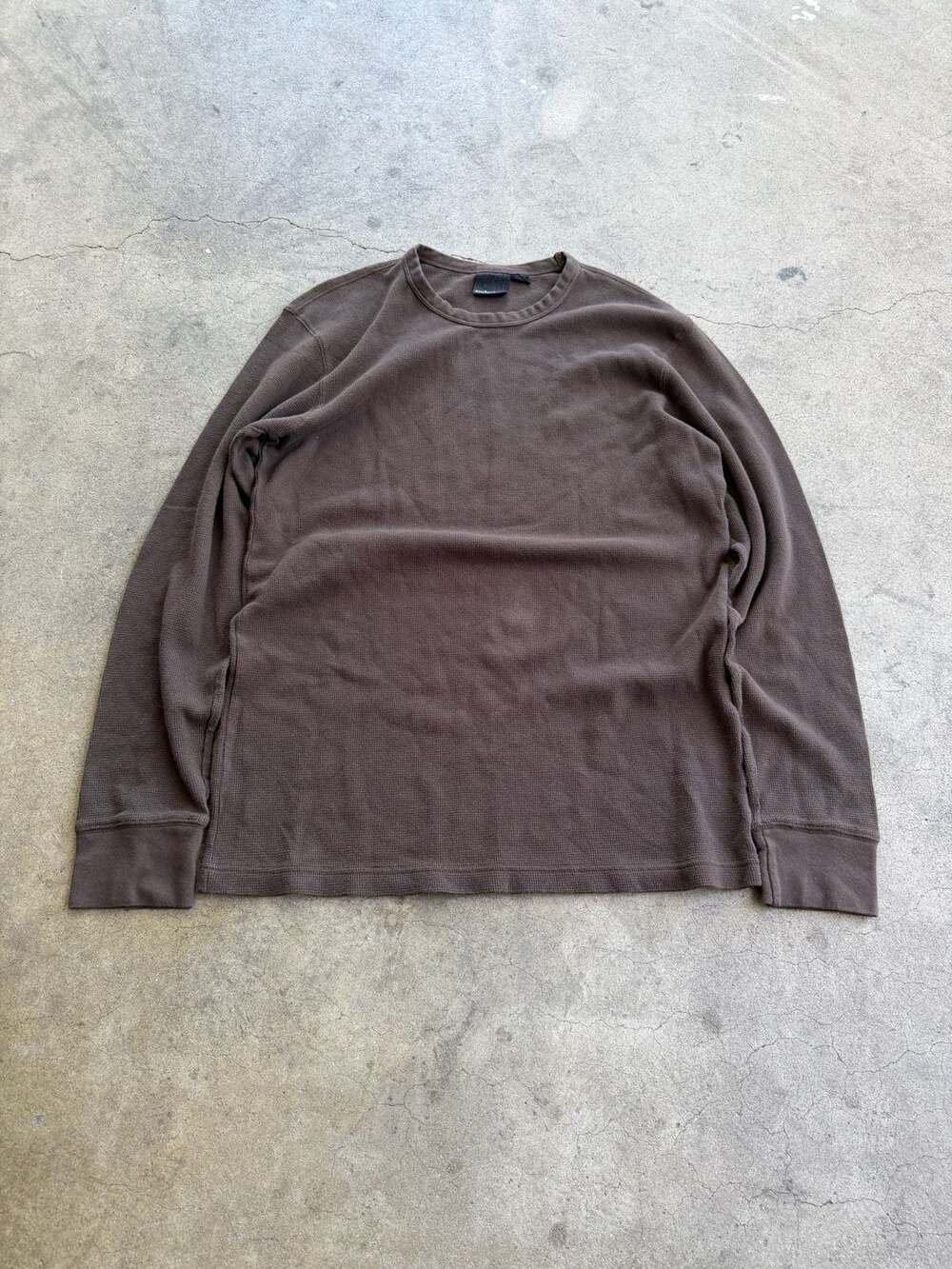 Anchor Blue Men's Long Sleeve Waffle Knit Thermal Shirt Size XL
